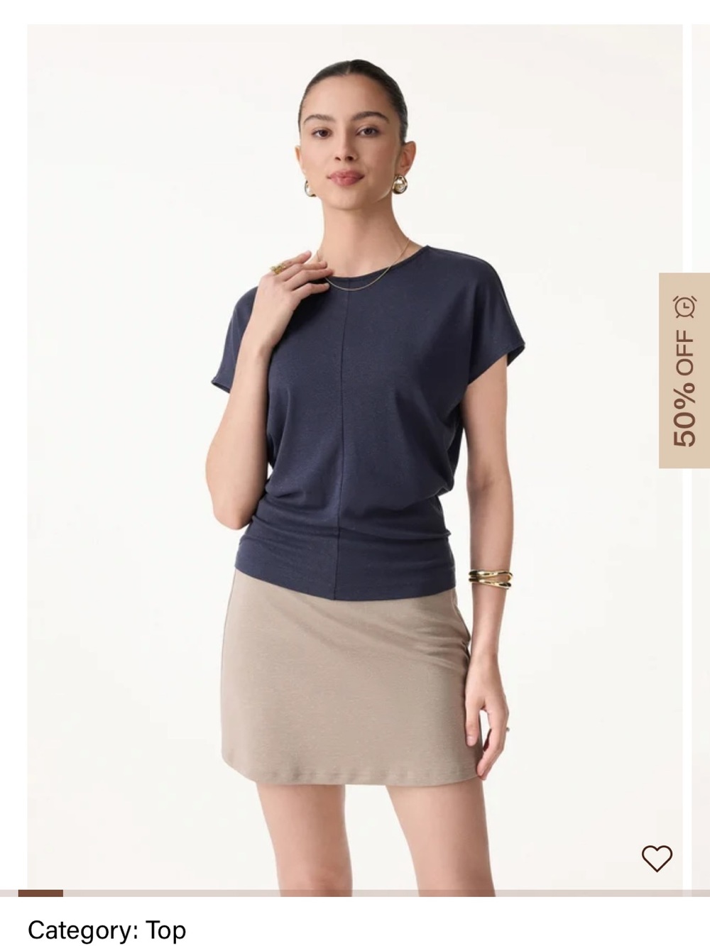 NWT OGL navy blue top size L